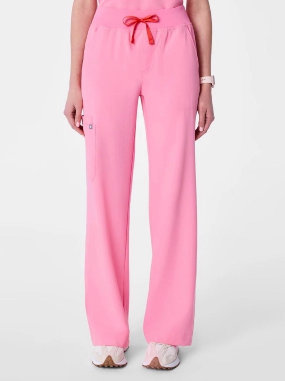 Isabella wide leg high waisted Figs Women's sunrise Pink pant scrubs XSP